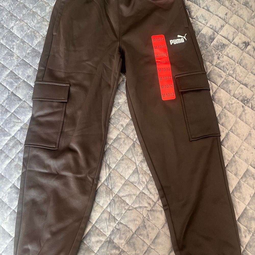 Puma Kids Black Cargo Jeans